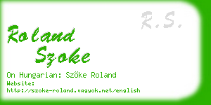 roland szoke business card