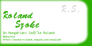 roland szoke business card